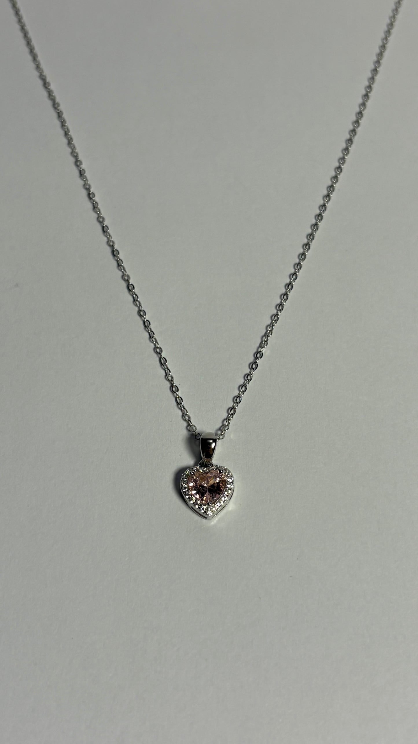 Lanț Pandantiv Pink Heart