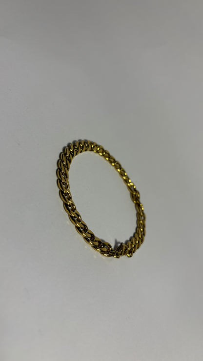 Brățară Cuban Soler placată cu aur